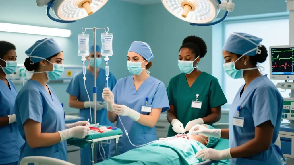 پرستاران گرایش داخلی جراحی در اتاق عمل